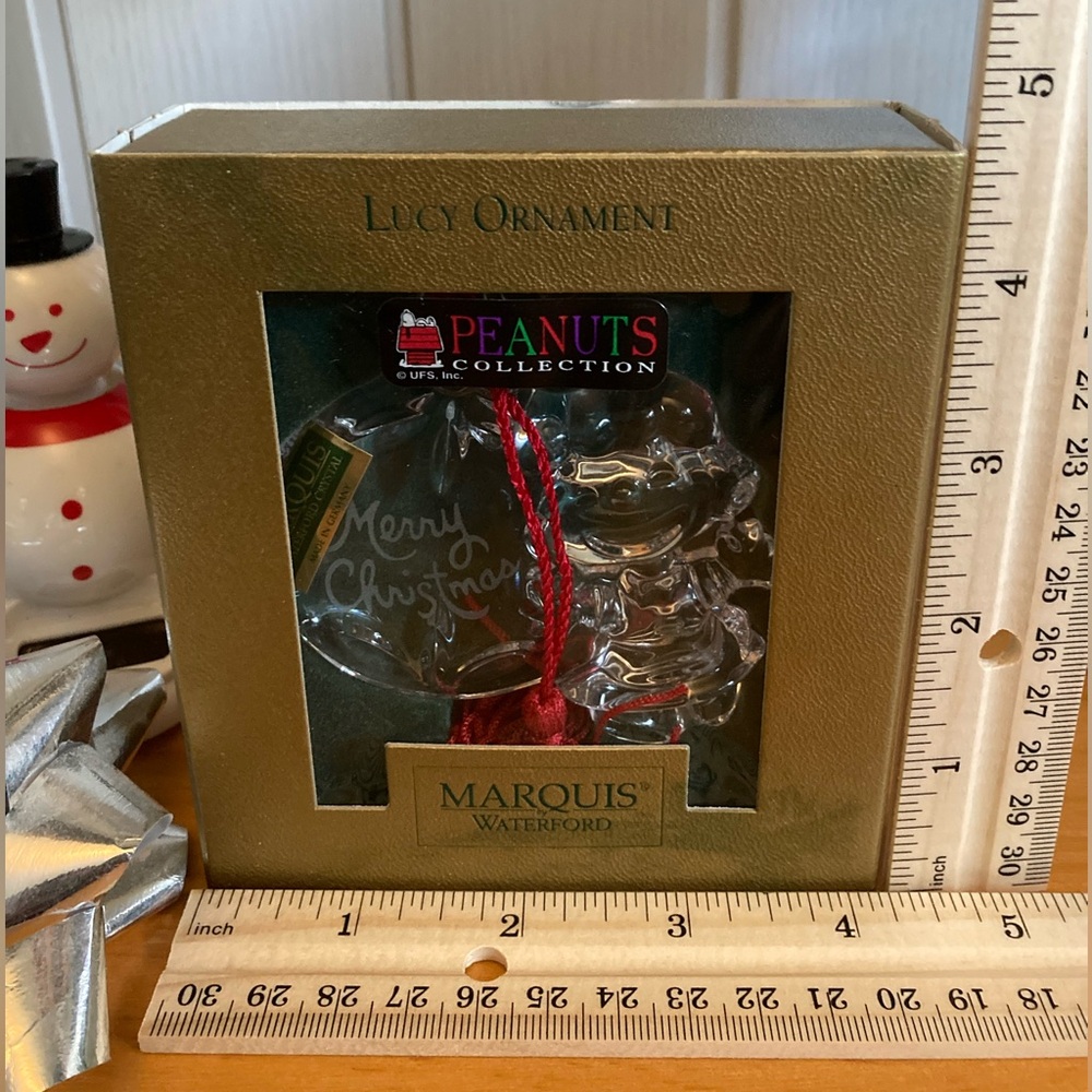 Waterford Peanuts Lucy Ornament - Clear